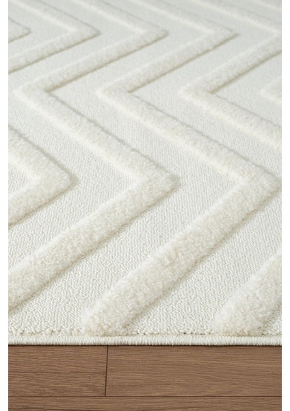 Loop LP023W Beyaz Halı Dekoratif Sisal Yumuşak Bukleli Tozsuz Salon Halısı Yatak Odası Iskandinav