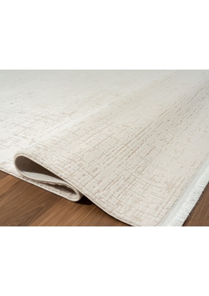 Kaftan KF002A Bej Halı Kabartma Desenli Akrilik Halı Tozuaz Salon Halısı Yatak Odası Halısı Koridor fiyatları