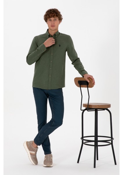 Erkek Haki Gömlek Basic 50316721-VR027 fırsatları