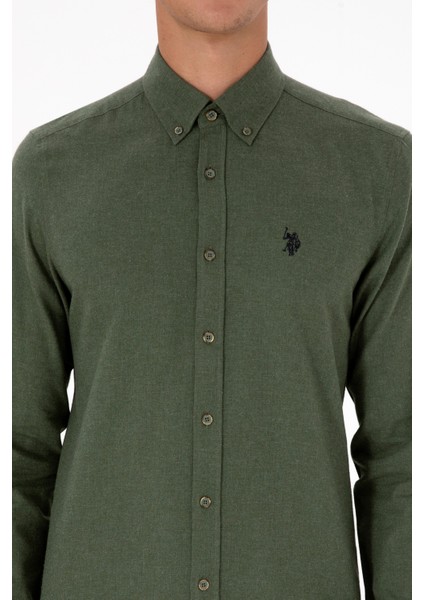 Erkek Haki Gömlek Basic 50316721-VR027