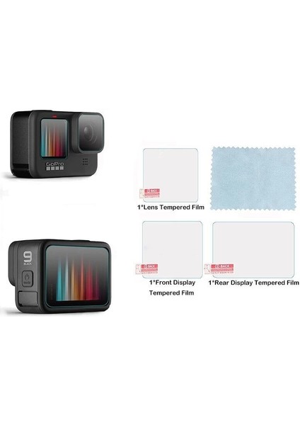 Marka Gopro 9/10/ 11/ Için 3'lü LCD Lens Ekran Koruyucu modelleri
