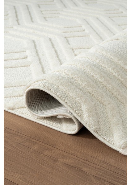 Loop LP024W Gri Halı Dekoratif Sisal Yumuşak Bukleli Tozsuz Salon Halısı Yatak Odası Iskandinav modelleri