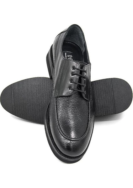 033500-16 Kösele Erkek Klasik Ayakkabı - Siyah