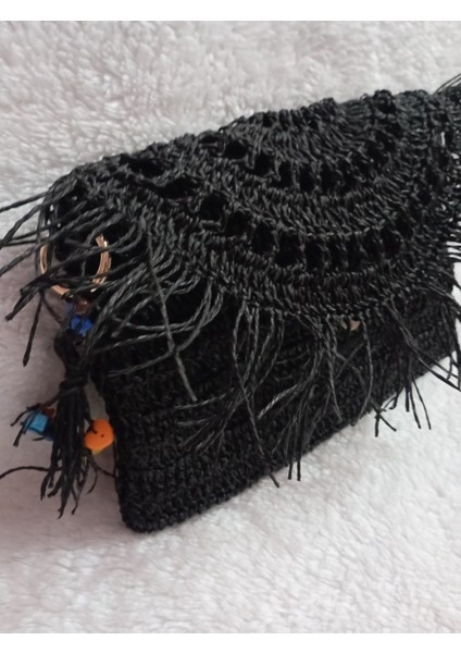 Kağıt Ipten Kadın Portföy Clutch Çanta
