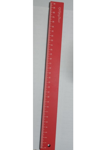 Carft Kids 30CM Renkli Ahşap Cetvel Kırmızı Renk