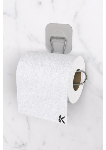 Sticker Yapışkanlı Dekoratif Wc Tuvalet Kağıdı Tutacağı Şık Banyo Aksesuarı Wc Kağıtlık