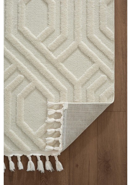 Loop LP024W Gri Halı Dekoratif Sisal Yumuşak Bukleli Tozsuz Salon Halısı Yatak Odası Iskandinav indirimleri