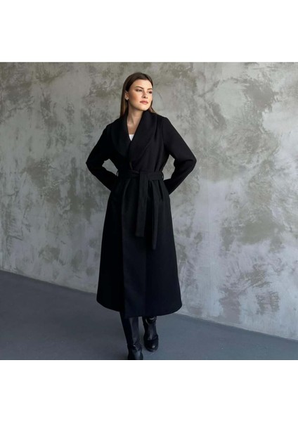 Şal Yaka Kaşe Manto