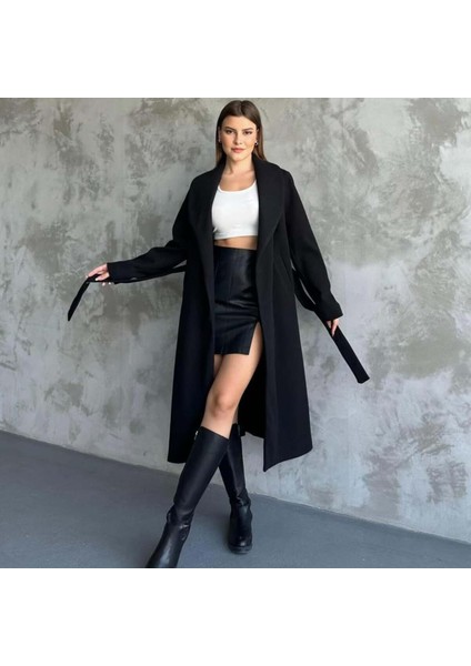 Şal Yaka Kaşe Manto modelleri