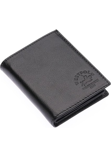 Hakiki Deri Kağıt Para ve Bol Kart Bölmeli Erkek Cüzdanı - Siyah fiyatları