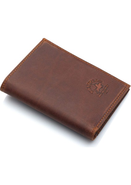 Hakiki Eskitme Deri Kağıt Para ve Bol Kart Bölmeli Unisex Cüzdan - G2 Taba fiyatları