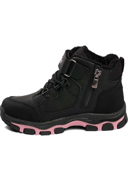 Newhunter Çocuk Kışlık Içi Yünlü Su Geçirmez Outodoor Bot - Siyah-Pembe - 32 fiyatları