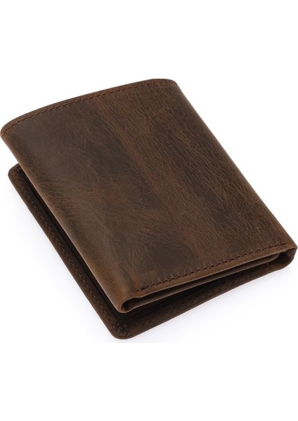 Hakiki Eskitme Deri Kağıt Para ve Kart Bölmeli Unisex Cüzdan fırsatları