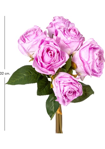 Yapay Gül Demet 6 Çiçekli Mor 32 Cm. modelleri