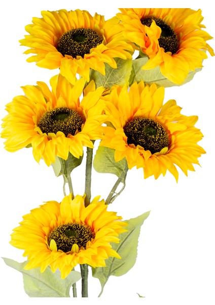 Yapay Ayçiçeği Demet 5 Çiçekli Sarı 93 Cm. fiyatları