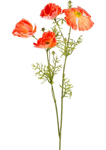 Yapay Çiçek Gelincik Turuncu 70 Cm.