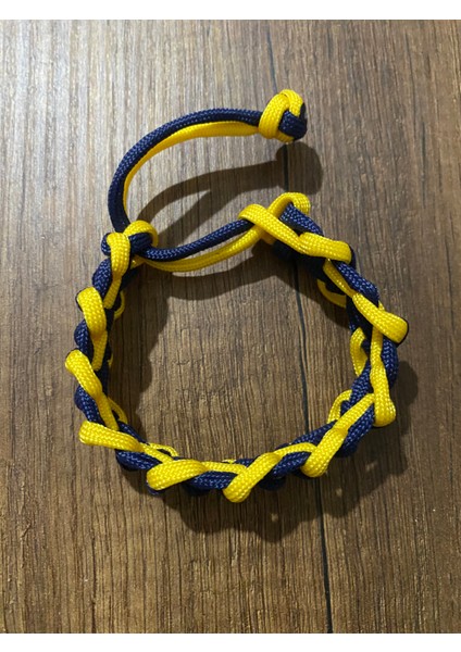 Sarı Lacivert Geniş Geçişli Model Paracord Bileklik fiyatları