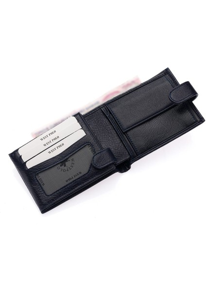 Kağıt Para, Bozuk Para ve Bol Kart Bölmeli Patlı Hakiki Deri Erkek Cüzdanı - Lacivert modelleri