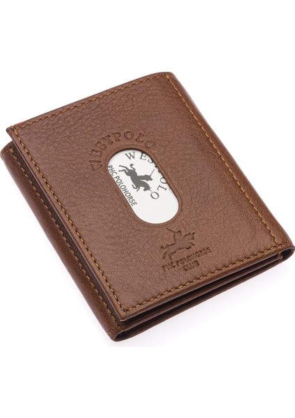 Hakiki Deri Kağıt Para ve Kart Bölmeli Unisex Cüzdan - Taba fiyatları