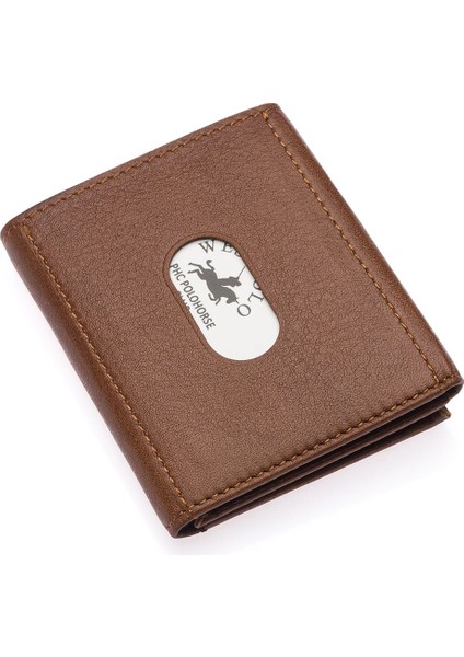 Hakiki Deri Kağıt Para ve Kart Bölmeli Unisex Cüzdan - Taba fırsatları