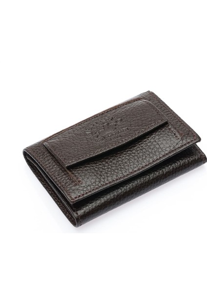 Unisex Hakiki Deri Bozuk Para ve Kağıt Para Bölmeli Cüzdan Kartlık - Kahverengi fiyatları