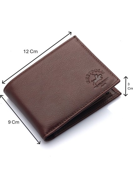 Hakiki Deri Bozuk Para ve Bol Kart Bölmeli Ekstra Kartlıklı Erkek Cüzdanı - Kahverengi