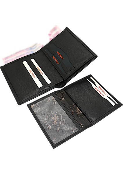 Hakiki Deri Çıkartılabilir Kartlıklı ve Kağıt Para Bölmeli Kartlıklı Erkek Cüzdanı - Siyah fırsatları