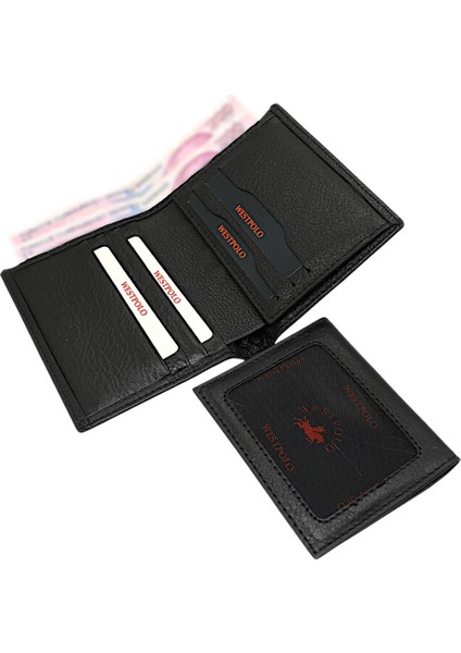 Hakiki Deri Çıkartılabilir Kartlıklı ve Kağıt Para Bölmeli Kartlıklı Erkek Cüzdanı - Siyah indirimleri