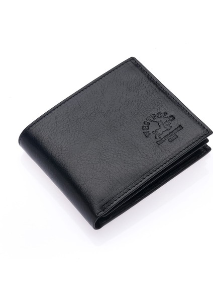 Hakiki Deri Kağıt Para, Bozuk Para ve Bol Kart Bölmeli Erkek Cüzdanı - Siyah fiyatları