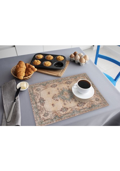 Renkli Desenleriyle Modern Sofra Matı