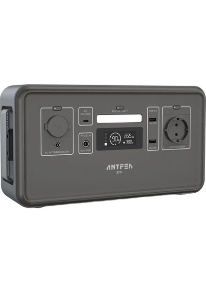 Antfea S300 Taşınabilir Güç Sistemi Gri 300W Mini (Yaşam Aküsü, Güç Istasyonu, Taşınabilir Akü)