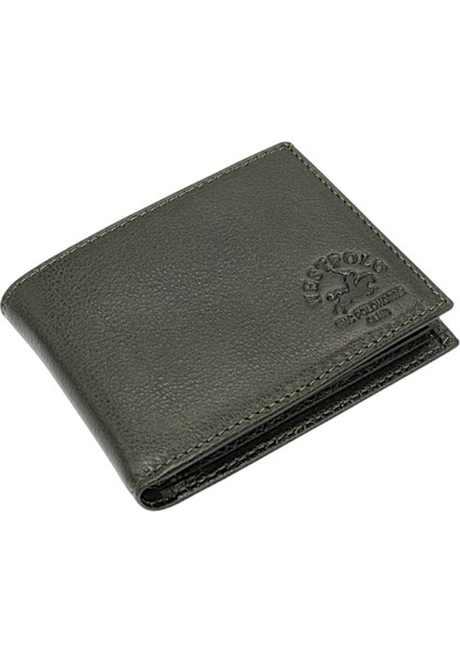 Hakiki Deri Bol Kart Bölmeli Erkek Cüzdanı - Yeşil fiyatları