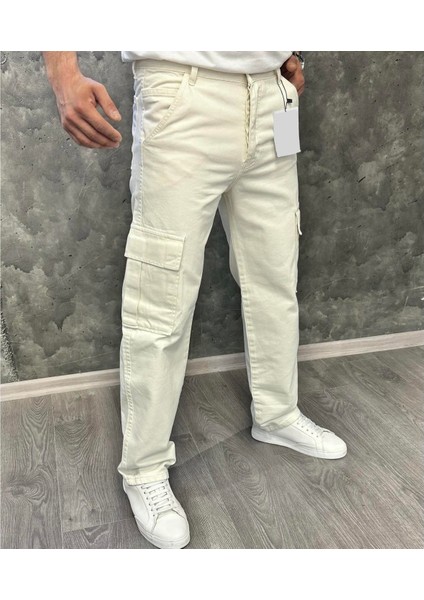 Lisbon Denim Street Baggy Kargo Cep Straight Yandan Cepli Kot Erkek Jean Pantolon fiyatları