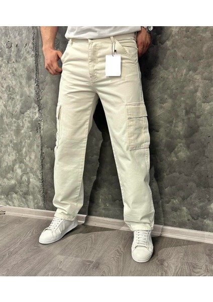 Lisbon Denim Street Baggy Kargo Cep Straight Yandan Cepli Kot Erkek Jean Pantolon fırsatları