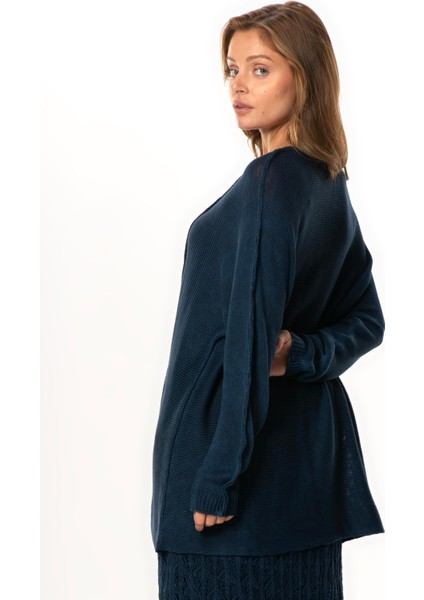 Uzun Kol Elvan Sonbahar ve Kışlık Triko Bluz Lacivert Lcvt fiyatları