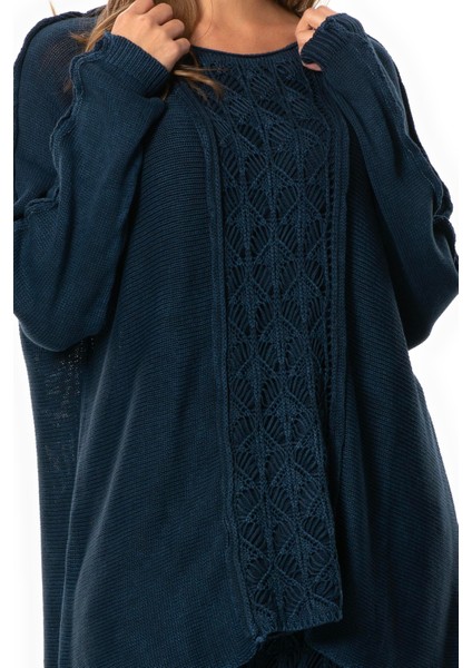 Uzun Kol Elvan Sonbahar ve Kışlık Triko Bluz Lacivert Lcvt modelleri