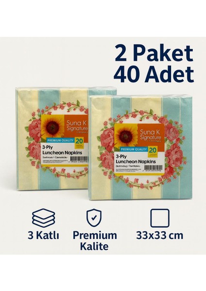 Suna K Signature Collection – Premium Desenli Peçete