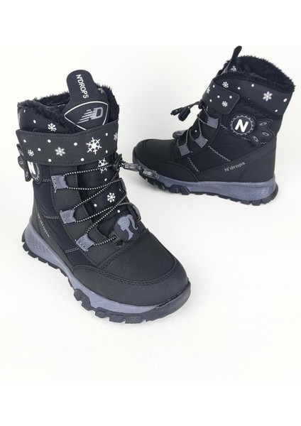 Çocuk Bot Içi Kürklü Kaymaz Taban Bantlı Ortopedik - Siyah - 28 fiyatları