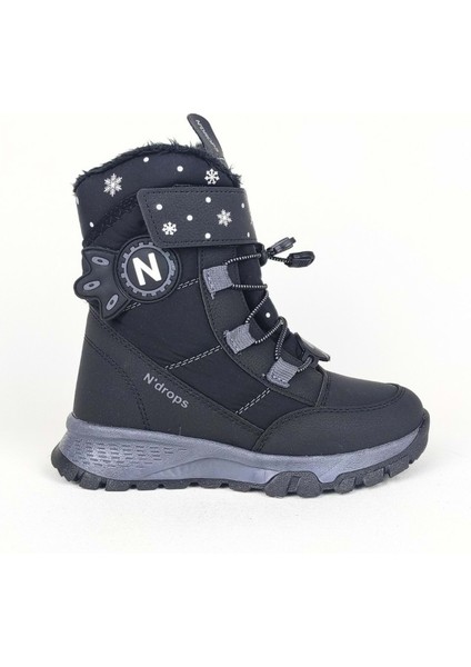 Çocuk Bot Içi Kürklü Kaymaz Taban Bantlı Ortopedik - Siyah - 28 fırsatları