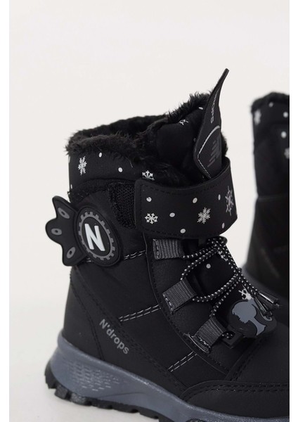 Çocuk Bot Içi Kürklü Kaymaz Taban Bantlı Ortopedik - Siyah - 28 indirimleri