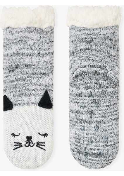 Kırık Beyaz Erkek Çocuk Panda Unicorn Desenli Kaymaz Tabanlı Oyun Patiği