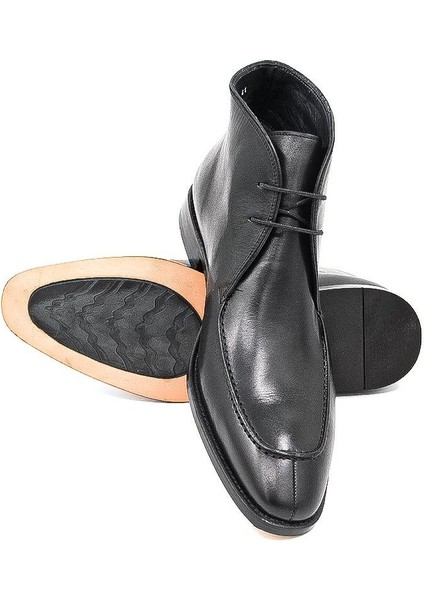 012900-261 Kösele Erkek Klasik Bot - Siyah