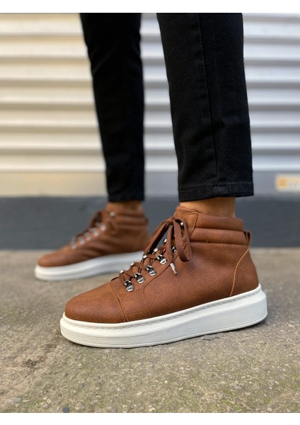 Atto Bağcıklı Ortopedik Taban Cilt Erkek Spor Bot Cbt - Taba fiyatları