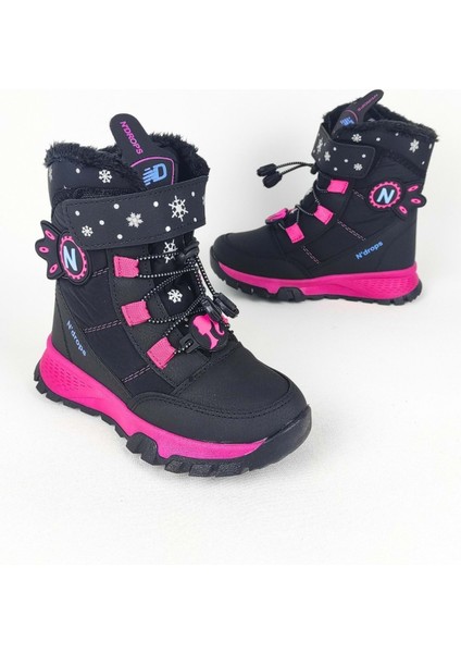 Çocuk Bot Içi Kürklü Kaymaz Taban Bantlı Ortopedik - Fuşya - 30 fiyatları