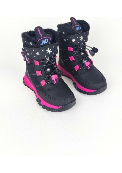 Çocuk Bot Içi Kürklü Kaymaz Taban Bantlı Ortopedik - Fuşya - 30 modelleri