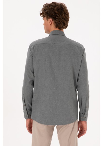 Erkek Gri Gömlek Basic 50316721-VR024 indirimleri