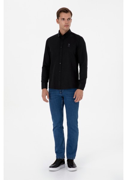 Erkek Siyah Gömlek Basic 50307693-VR046 fırsatları