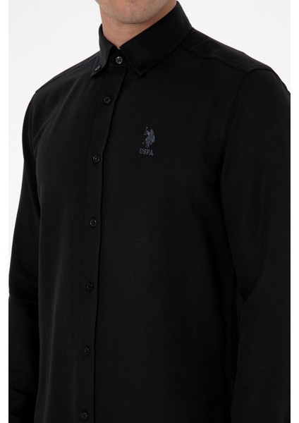 Erkek Siyah Gömlek Basic 50307693-VR046