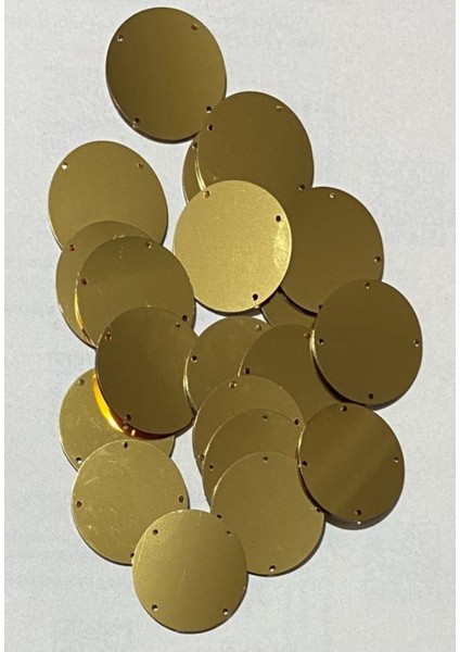 Pleksi Desenli Kalın Plastik Pul 3.2cm. 25GR. 20 Adet. Sarı. modelleri