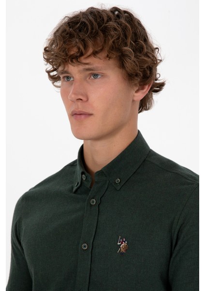 Erkek Koyu Yeşil Gömlek Basic 50307686-VR079 fiyatları